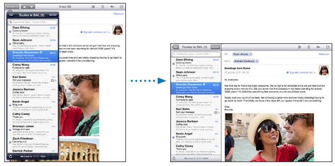 APPLE IPAD 2 - Relève de la boîte aux lettres et lecture du courrier électronique - 4