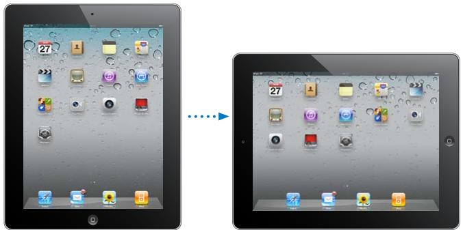 APPLE IPAD 2 - Affichage en mode portrait ou paysage - 1