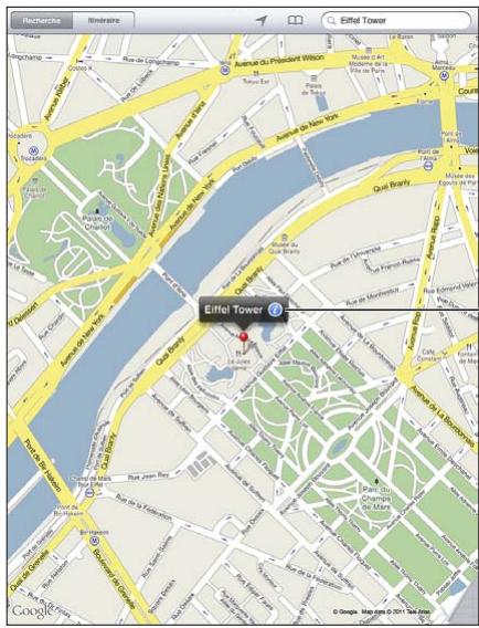 APPLE IPAD 2 - Recherche de lieux - 1