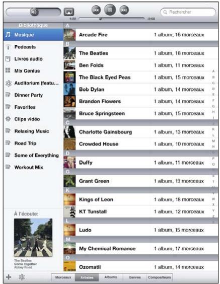 APPLE IPAD 2 - Création de listes de lecture GENIUS - 1