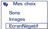 ALCATEL OT-331 - Affichage positif/négatif (EcranNégatif) - 1