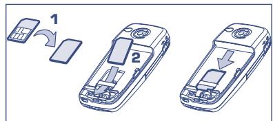 ALCATEL OT-331 - Insérer et extraire la carte SIM (1) - 1