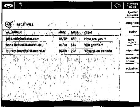 ALCATEL WEB TOUCH ONE - Consultez vos archives - 1