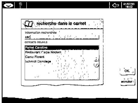 ALCATEL WEB TOUCH ONE - Recherche un contact ou une information - 1