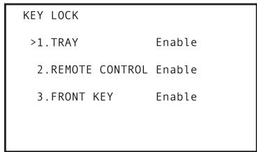 PIONEER DVD-V8000 - Comment régler KEY LOCK - 1