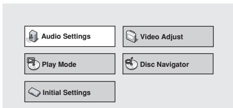 PIONEER DVD-V8000 - Appuyez sur la touche SETUP pour afficher le menu SETUP, puis sélectionner [Audio Settings] et appuyez sur la touche ENTER. - 1