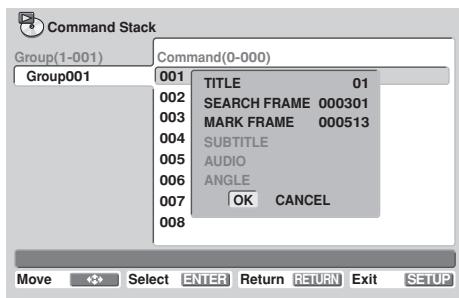 PIONEER DVD-V8000 - 5) With the cursor over [OK], press the ENTER button. - 1
