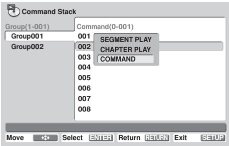 PIONEER DVD-V8000 - 2) Sélectionnez [COMMAND], puis appuyez sur la touche ENTER. - 1