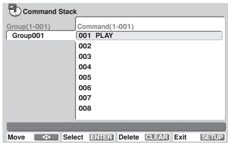 PIONEER DVD-V8000 - 1) Place the cursor on the command you wish to edit, and press the ENTER button. - 1