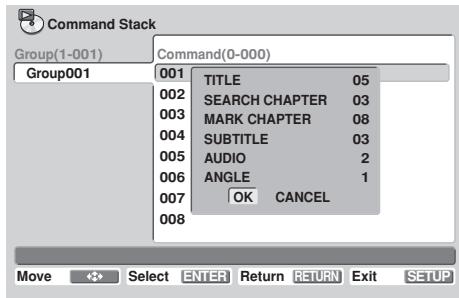 PIONEER DVD-V8000 - Inputting CHAPTER PLAY commands - 2