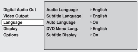 PIONEER DVD-V8000 - Réglages de la langue - 1