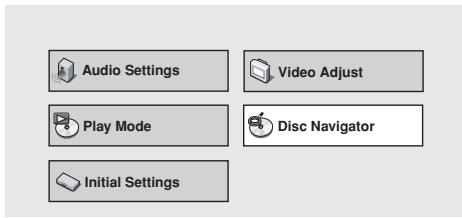 PIONEER DVD-V8000 - Use the cursor buttons (↑, ↓, ←, →) to select [Disc Navigator], then press the ENTER button. - 1
