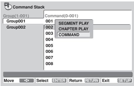PIONEER DVD-V8000 - 2) Select [COMMAND], then press the ENTER button. - 1