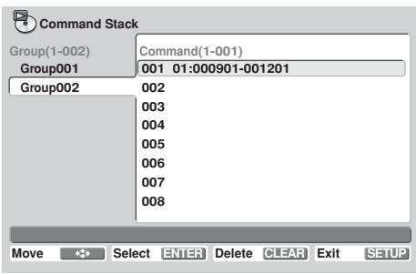 PIONEER DVD-V8000 - 4) With the cursor over [DIVIDE GROUP], press the ENTER button. - 1