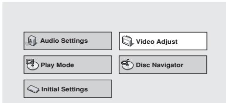 PIONEER DVD-V8000 - Press the SETUP button to display the SETUP menu, then select [Video Adjust] and press the ENTER button. - 1