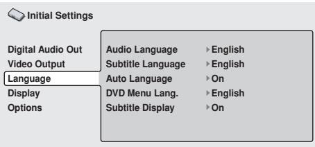 PIONEER DVD-V8000 - Language settings - 1