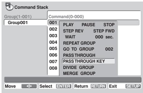 PIONEER DVD-V8000 - PASS THROUGH KEY command - 1