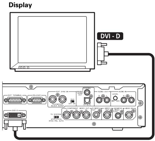 PIONEER DVD-V8000 - Connecting to a device equipped with DVI connector - 1
