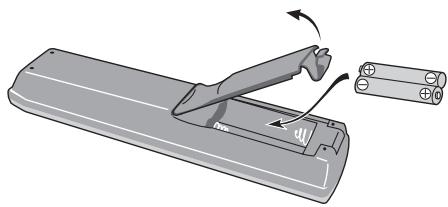 PIONEER DVD-V8000 - Loading batteries in the remote control unit - 1