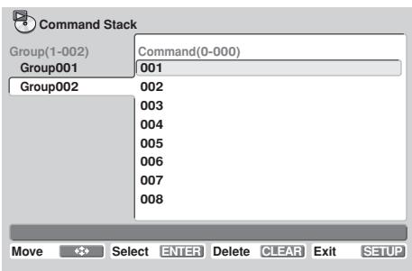 PIONEER DVD-V8000 - 2) With the cursor on [CREATE GROUP], press the ENTER button. - 1