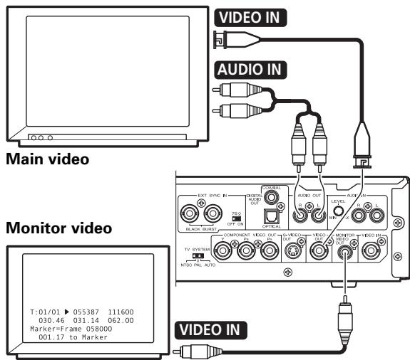 PIONEER DVD-V8000 - Connections when using monitor out - 1