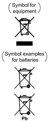 PIONEER DVD-V8000 - Information for users on collection and disposal of old equipment and used batteries - 1