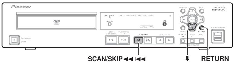 PIONEER DVD-V8000 - Exceptions à KEY LOCK - 1