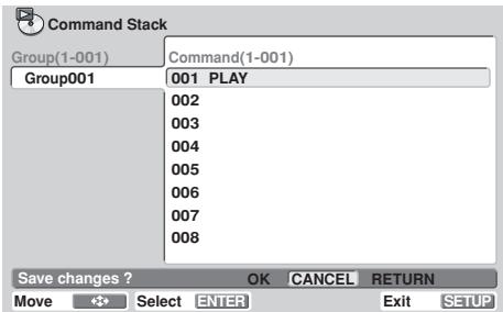 PIONEER DVD-V8000 - Ending input and saving data - 2