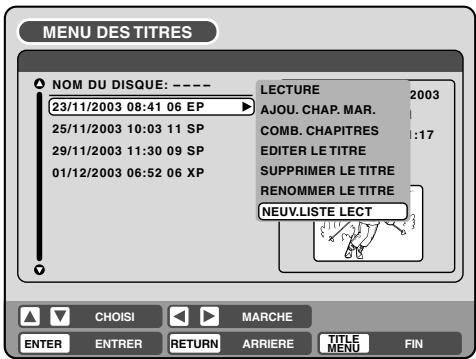 PIONEER DVR-RT400-S - Création d'une liste de lecture - 2