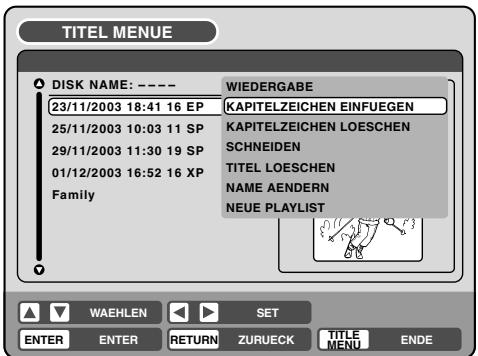 PIONEER DVR-RT400-S - Hinzufügen einer Kapitelmarkierung - 1