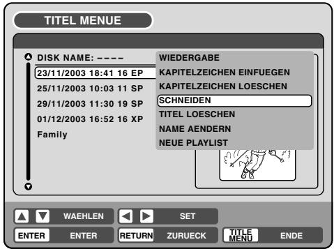 PIONEER DVR-RT400-S - Löschen einer Szene (Titel bearbeiten) - 1
