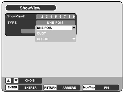PIONEER DVR-RT400-S - Appuyez sur ▼ pour sélectionner "TYPE". - 1