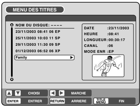 PIONEER DVR-RT400-S - Changer le nom d'un titre - 3