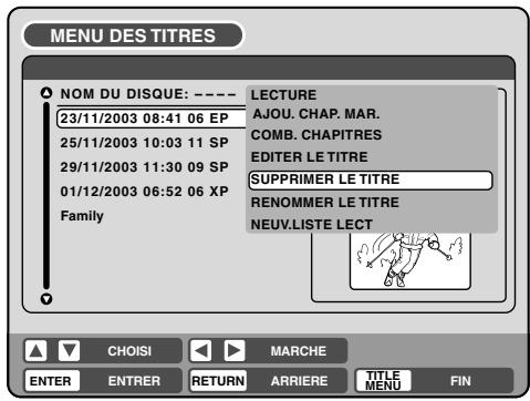 PIONEER DVR-RT400-S - Supprimer un titre original - 1