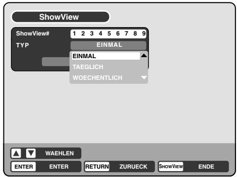 PIONEER DVR-RT400-S - Drücken Sie ▼, um „TYP“ zu wählen. - 1