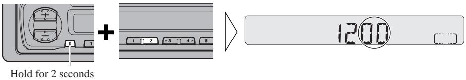PIONEER KEH-2296ZT - Setting the Minutes - 1