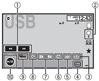 PIONEER AVH-X1500 DVD - Touches du clavier tactile - 1