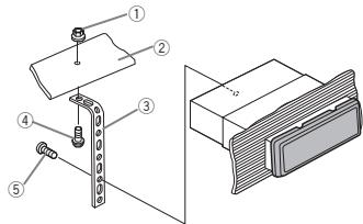 PIONEER DEH-6300SD - Installieren Sie das Gerät wie in der Abbildung gezeigt. - 1