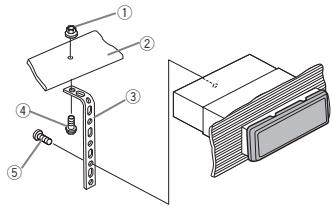 PIONEER DEH-6300SD - Install the unit as illustrated. - 1