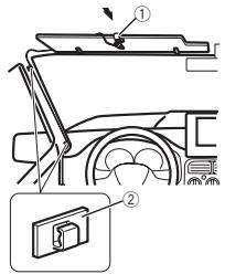 PIONEER FHX-700BT - Si vous installez le microphone sur le pare-soleil - 2