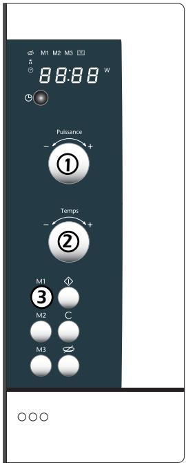 SAUTER SME615BF1 - Touches Mémoires M1 / M2 / M3 - 4