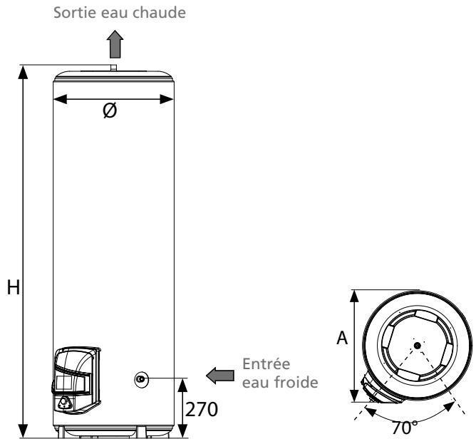 SAUTER PRODIGIO 300 L - Chauffe-eau verticaux muraux ∅ 505 / 513 - 2