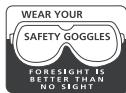 RYOBI EMS-2026SCL - WARNING - 1