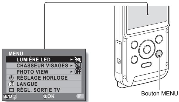 TOSHIBA CAMILEO BW10 - Appuyez sur le bouton MENU. - 1