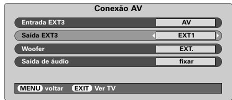 TOSHIBA 52WM48 - Seleção do sinal de SAIDA para SCART 3 - 1