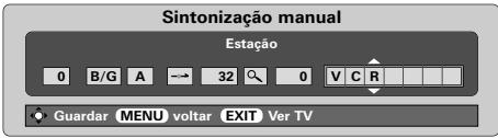 TOSHIBA 52WM48 - Sintonização manual continuação Saltar programas - 1