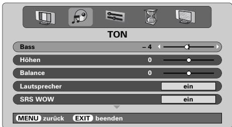 TOSHIBA 52WM48 - Bass-, Höhen- und Balance-Regelung - 1