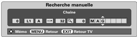 TOSHIBA 52WM48 - Recherche manuelle suite saut de chaîne - 1