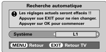 TOSHIBA 52WM48 - Utilisation de la recherche automatique - 6