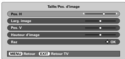 TOSHIBA 52WM48 - Position d'image - 2